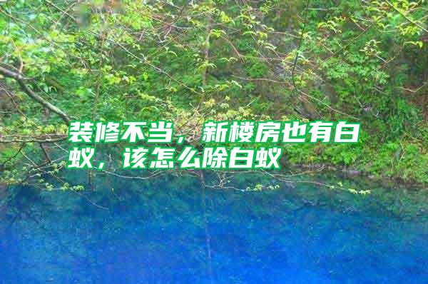 裝修不當，新樓房也有白蟻，該怎么除白蟻