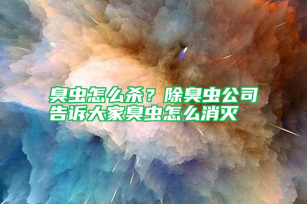 臭蟲(chóng)怎么殺？除臭蟲(chóng)公司告訴大家臭蟲(chóng)怎么消滅