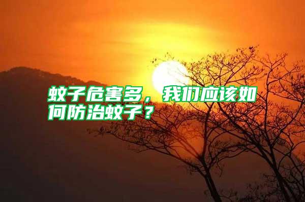 蚊子危害多，我們應(yīng)該如何防治蚊子？