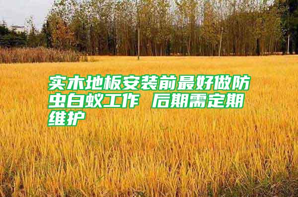 實木地板安裝前最好做防蟲白蟻工作 后期需定期維護(hù)