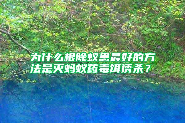 為什么根除蟻患最好的方法是滅螞蟻藥毒餌誘殺？