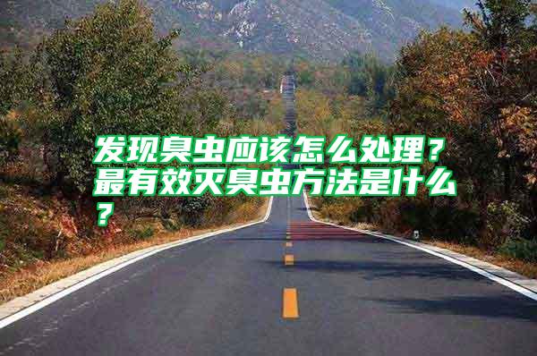 發(fā)現臭蟲應該怎么處理？最有效滅臭蟲方法是什么？