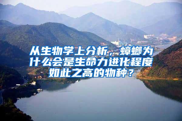 從生物學上分析，蟑螂為什么會是生命力進化程度如此之高的物種？