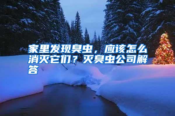家里發現臭蟲，應該怎么消滅它們？滅臭蟲公司解答