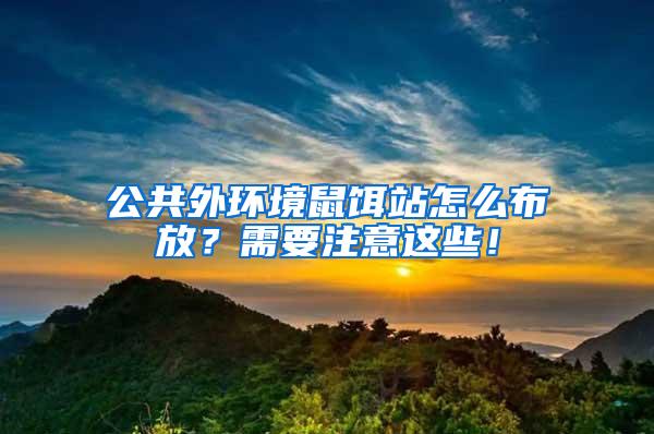 公共外環境鼠餌站怎么布放？需要注意這些！