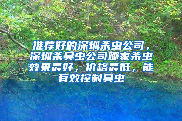 推薦好的深圳殺蟲公司，深圳殺臭蟲公司哪家殺蟲效果最好，價格最低，能有效控制臭蟲