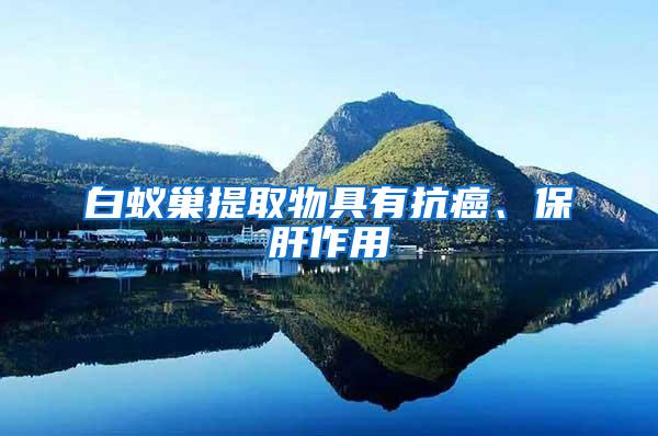 白蟻巢提取物具有抗癌、保肝作用