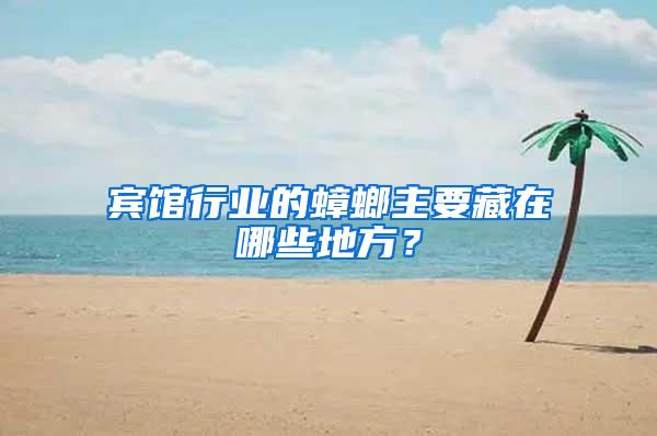 賓館行業的蟑螂主要藏在哪些地方？