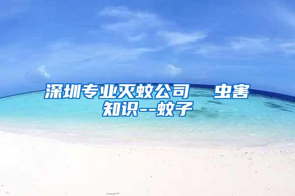 深圳專(zhuān)業(yè)滅蚊公司  蟲(chóng)害知識(shí)--蚊子